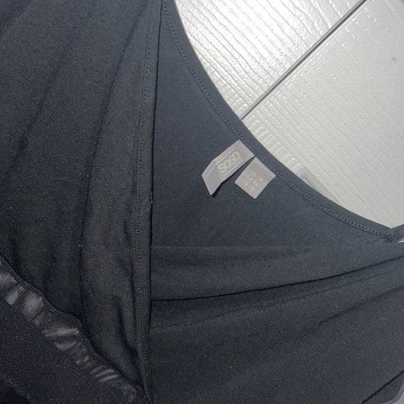 Black partially sheer ASOS dress - Picture 2 of 4